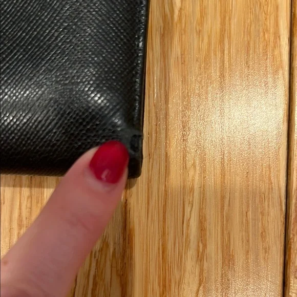 Prada Saffiano Triangle Flap Wallet Black - Picture 10 of 10